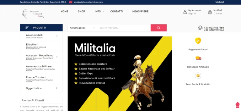 Progetto: Ecommerce modellini